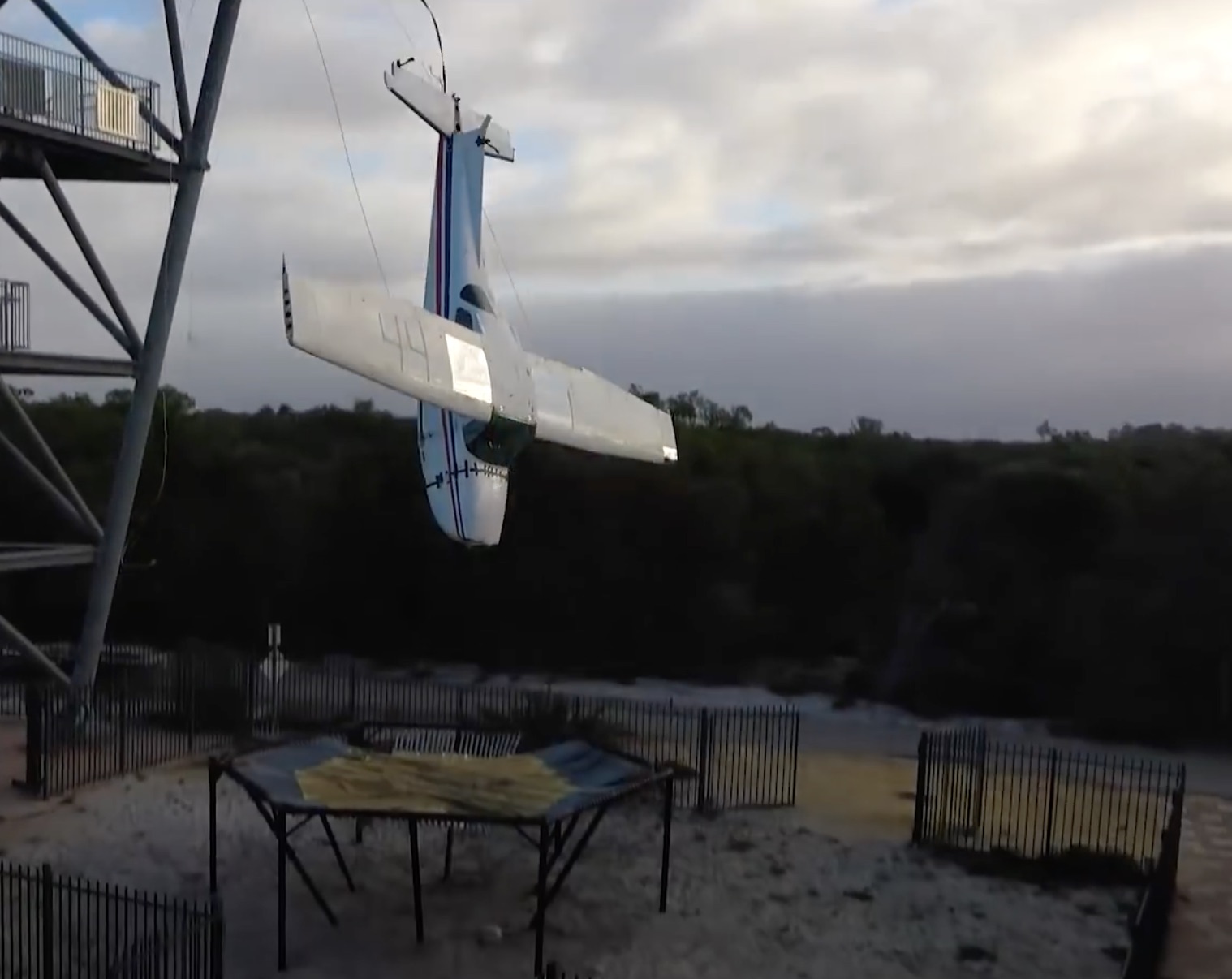 Steep Descent: Dropping A Cessna Onto A Trampoline…Will It Bounce?