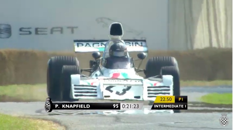 Watch And Listen To This Vintage Brabham BT42 F1 Car Attack The Hill At Goodwood!