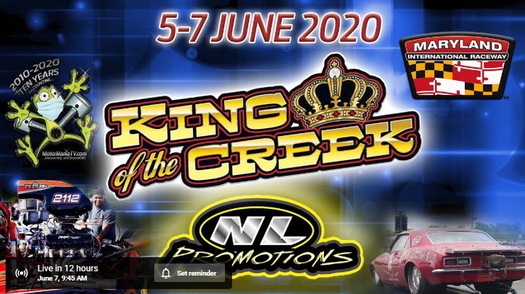 FREE LIVE DRAG RACING! The King Of The Creek From Maryland International Raceway