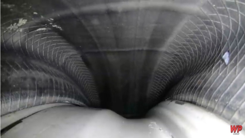 Video From Inside A Tire While Driving Is Fantastic: A Weird View Of The Rolling World!