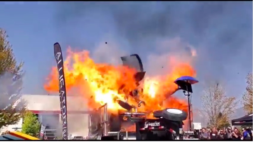 Astonishing Carnage: Watch As The Industrial Injection Master Shredder Truck Explodes In Flaming Fury