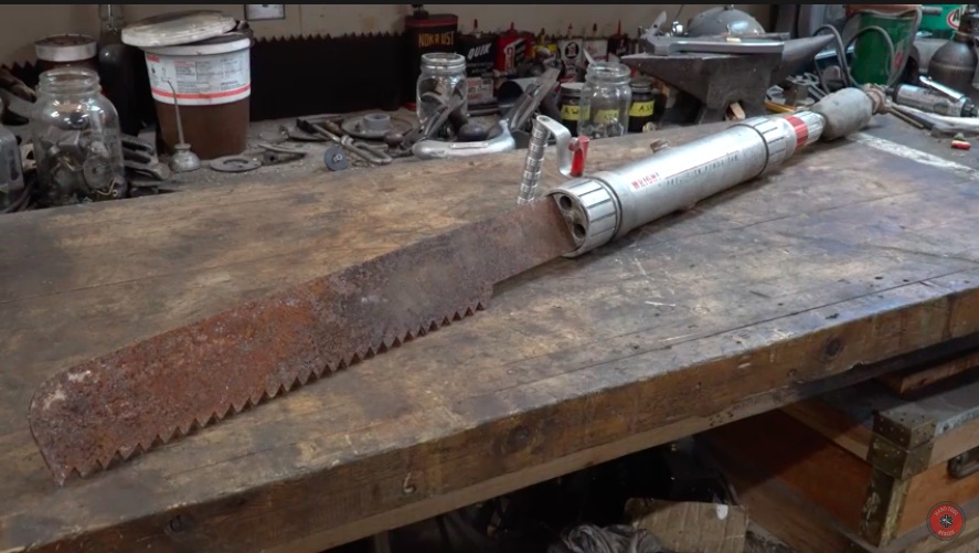 Unique Restoration: Watch This Pneumatic Underwater Saw Get Brought Back From The Depths Of Despair