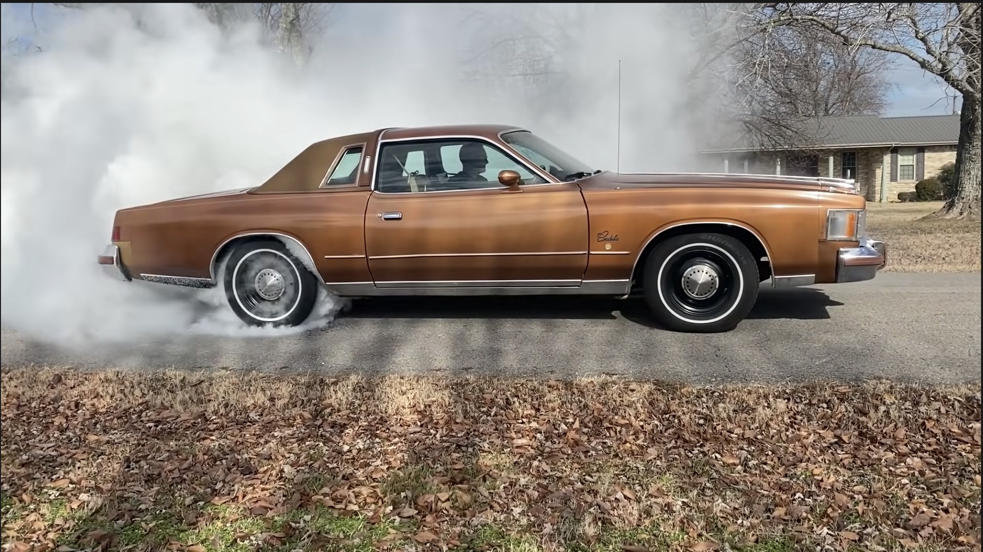 Goldbrick: Ringing The New Year In By Nuking Tires Off In A Chrysler Cordoba