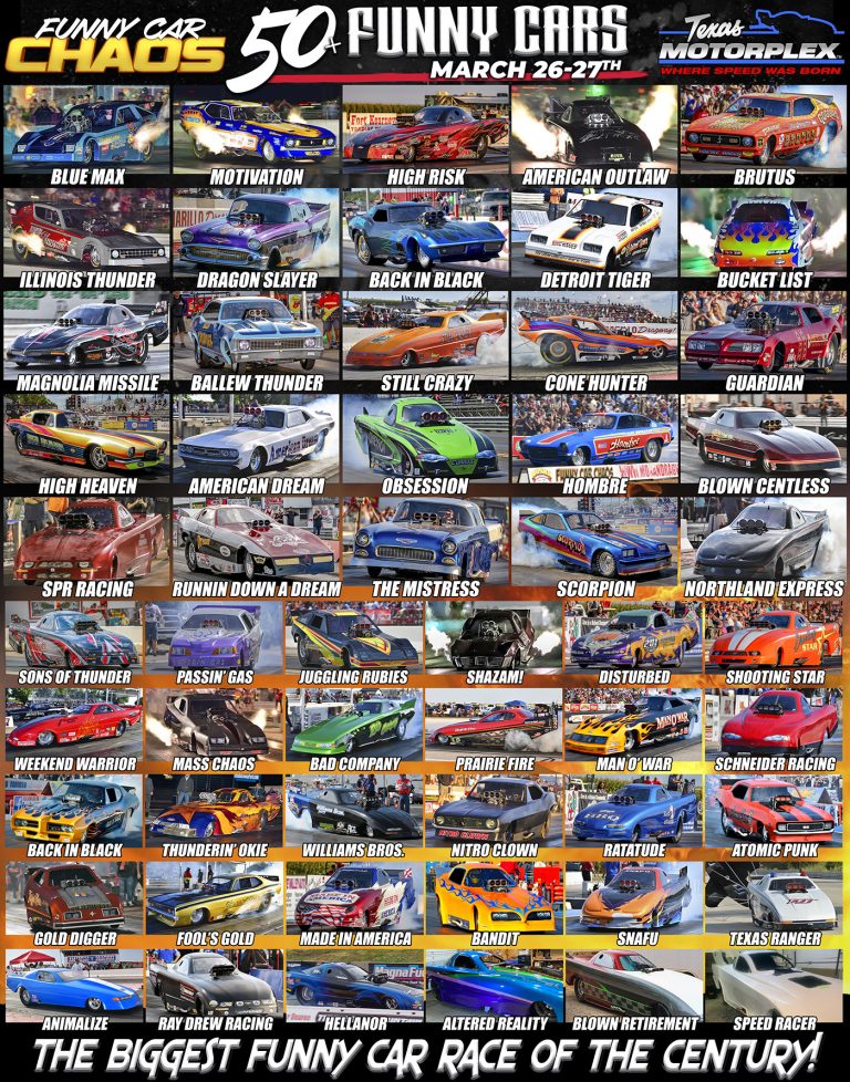 Funny Car Chaos Shooting For 55 Funny Cars At Season Opener