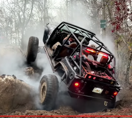 Tire Smoke On The Rocks! Not A Drink, But An Awesome Show Of Force In The Rocks And Mud