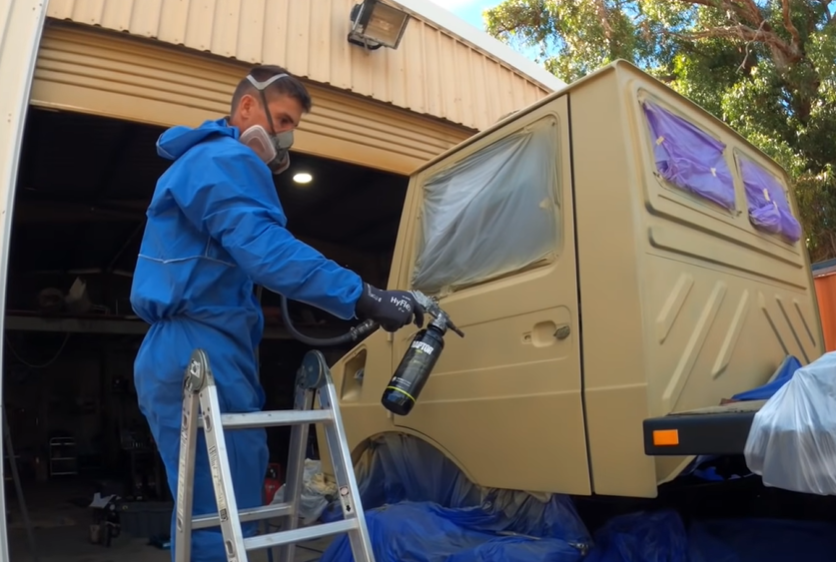 The Unimog Expedition Rig Project Gets Raptor Lined! The Color Change And Durability Is Dramatic