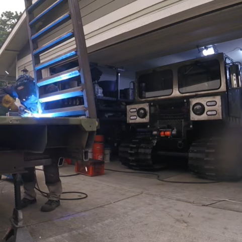 Army Truck Trailer Build: Ramps, Welding, Lighting And More  On The 7 Ton M1083A1 Trailer Project 