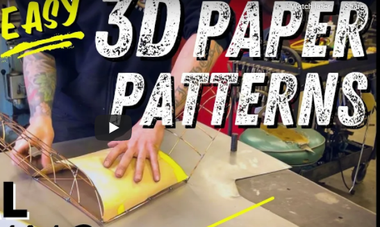 Metal Shaping 101: How To Make EASY Paper Patterns For Curved Panels !!