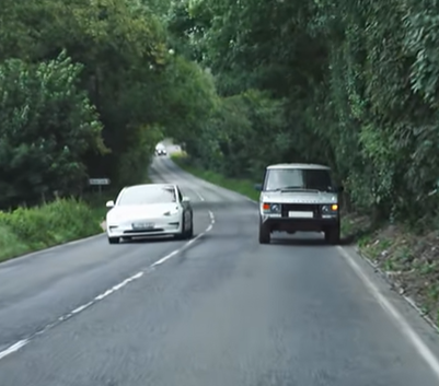 Tesla vs Range Rover? I’m Not Sure Edd Could Possible Think He’d Have A Chance. Edd China’s Workshop Diaries