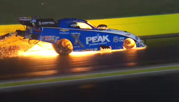 John Force Burns Down His Funny Car Like The Old Days, And That’s Not A Good Thing!