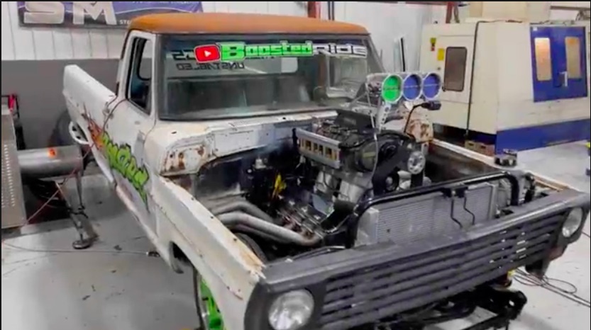 Tire Shredder On The Hub Dyno – Watch This Blown F100 Truck Make Nearly 1,100hp To The Wheels