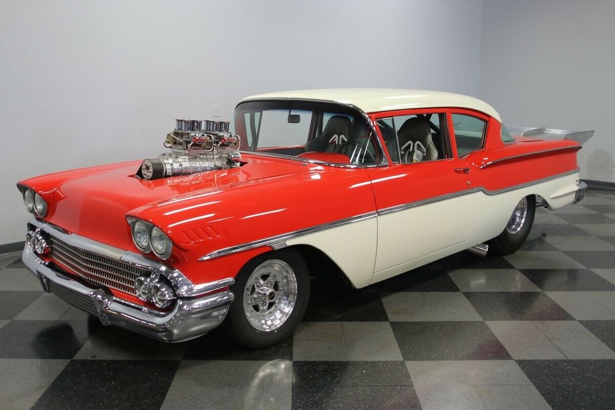 Properly Pro Street: This 1958 Chevrolet Del Ray Has Great Paint, A Blower, And No Tweed In Sight!