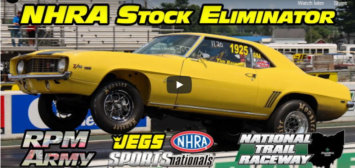 Drag Racing Video: NHRA Stock Eliminator Drag Racing ELIMINATIONS JEGS SPORTSNationals