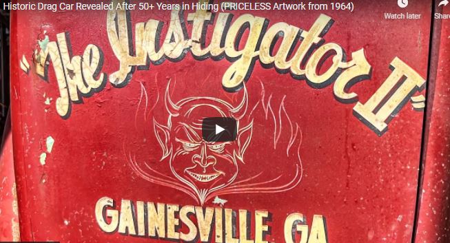 Historic Drag Car Revealed After 50+ Years In Hiding PRICELESS Artwork From 1964)