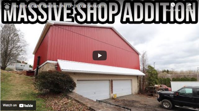 Iron Trap Garage Builds A Big Pole Barn ON TOP OF THEIR GARAGE!!!