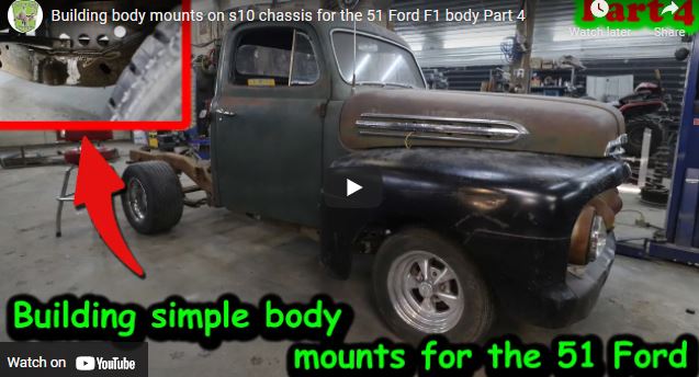 Half Ass Kustoms 1951 Ford Pickup Project: Building Body Mounts On S10 Chassis For The 1951 Ford F1