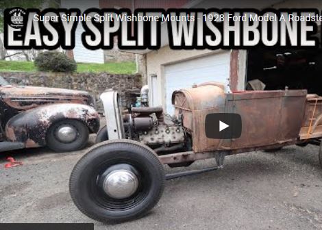 Super Simple Split Wishbones – Iron Trap’s 1928 Ford Model A Roadster Pickup Shop Truck Project Continues