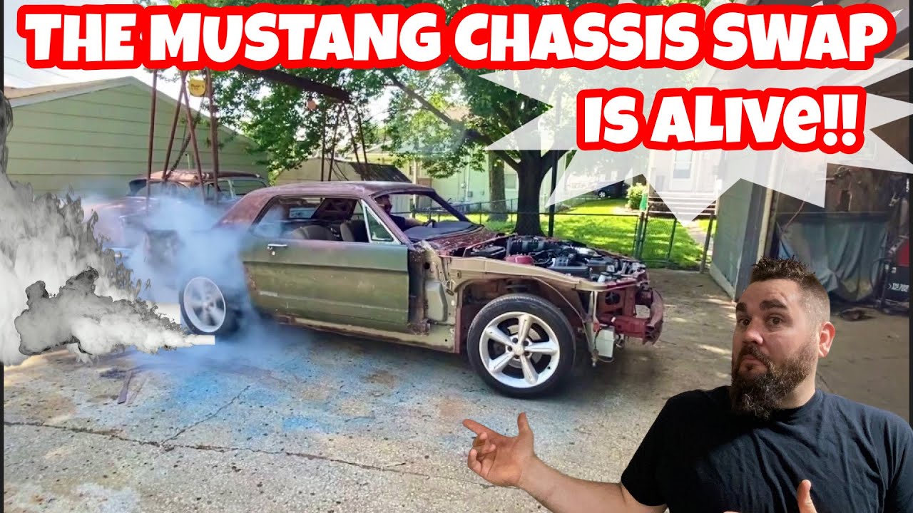 Casey’s Customs 1965 Mustang Chassis Swap Continues! It Is Alive!!!