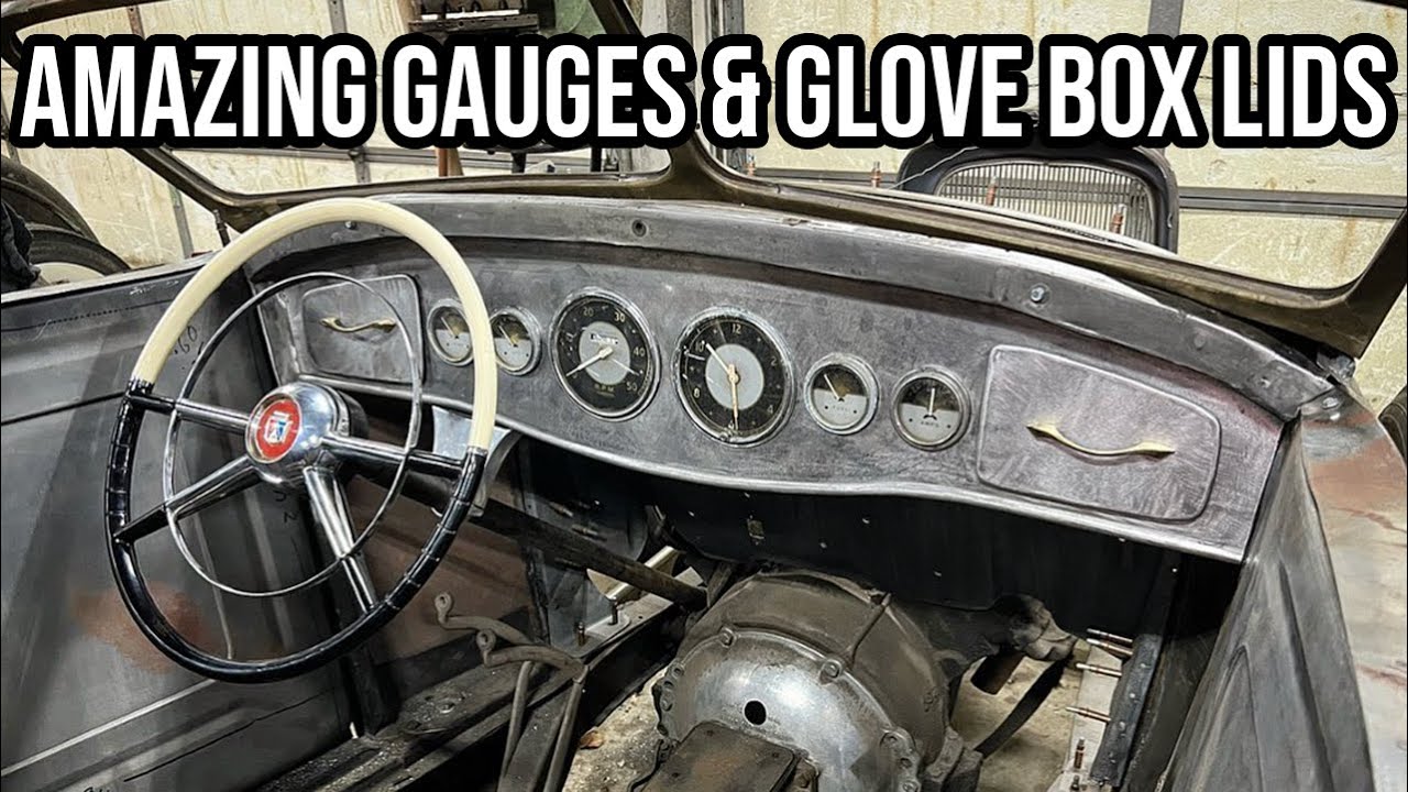 The Iron Trap Sweetheart Roadster Dash Update Part 3: Finishing Up The Glove Boxes And Gauges!