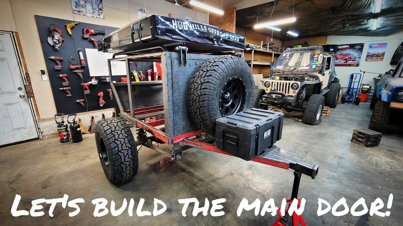 Budget Harbor Freight Off-Road Trailer Build. Episode 3. Building Doors!