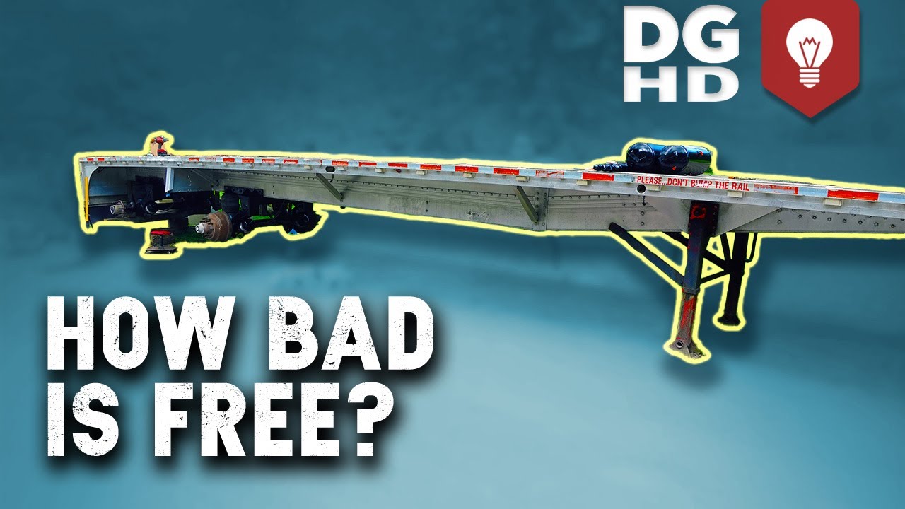 Is Free Worth It? We’ll Have To See! Can We Fix a FREE 48-ft Flatbed Trailer?