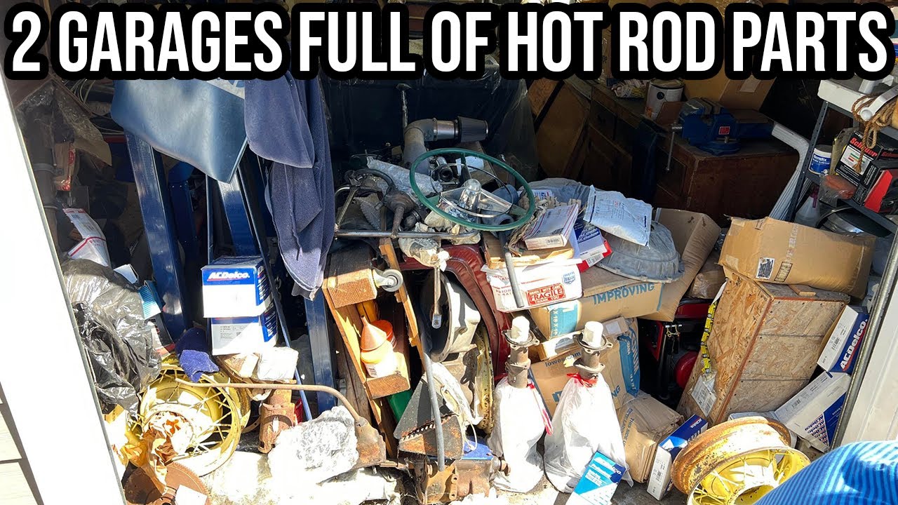 Killer Hot Rod Parts Find! Two Garages FULL Of Vintage Hot Rod Parts And Pieces!