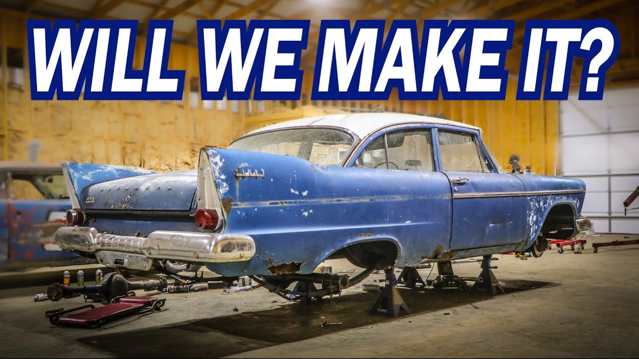 Barn Find 1958 Plymouth Project: Pushing Their Luck Doing More Work Even Though The Engine Is Ready To Drop In