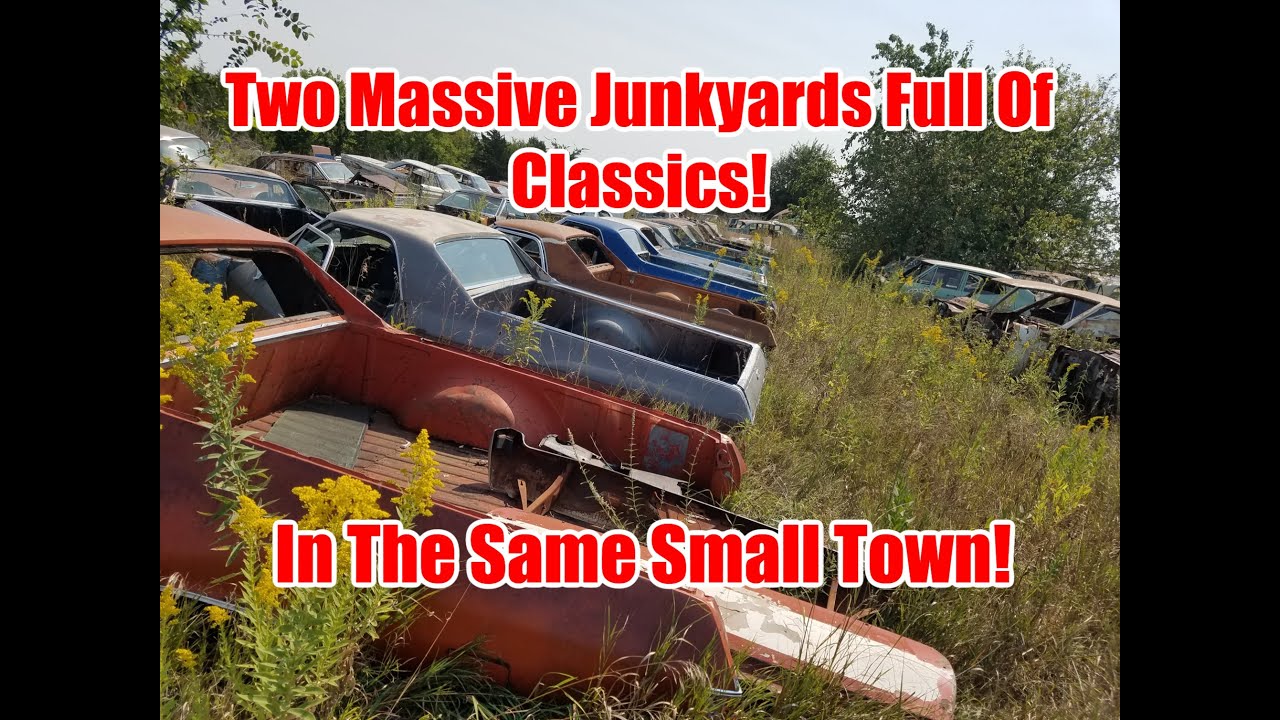 Rebeldryver Visits Two Massive Salvage Yards With 1000’s Of Classic Cars In The Same Small Town! Junkyard Crawling Fun!