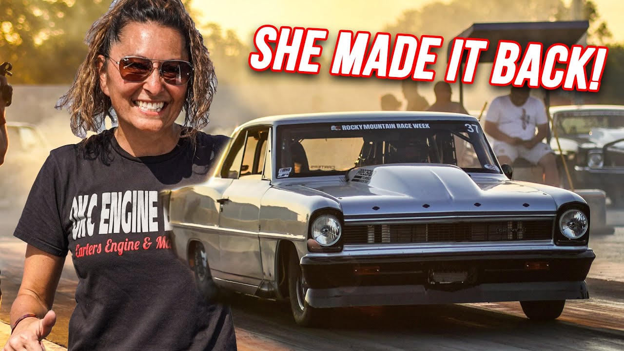 Street Outlaws’ Tina Pierce DRIVES Her Twin Turbo Nova Back To Race Week Day 4 At Tulsa!