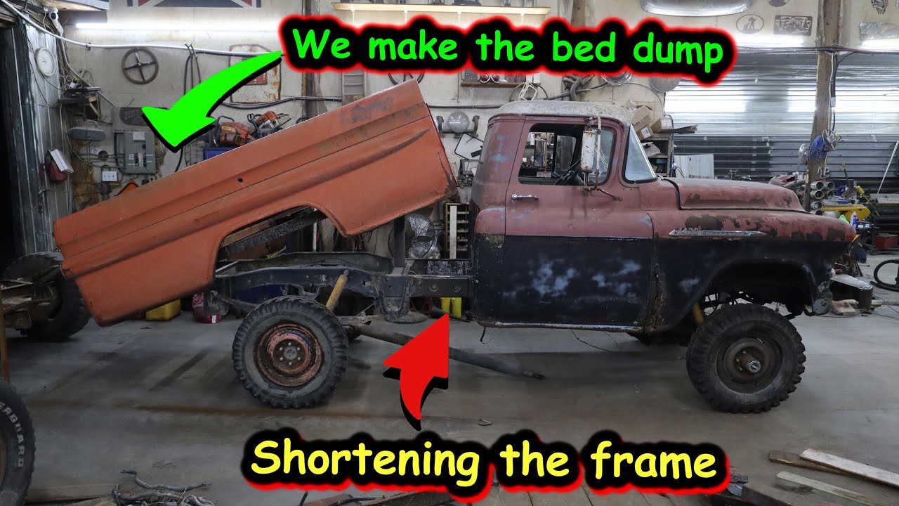 Halfass Kustoms 1955 Chevrolet NAPCO 4×4 Project: Shortening The Frame And Installing A Dump Bed