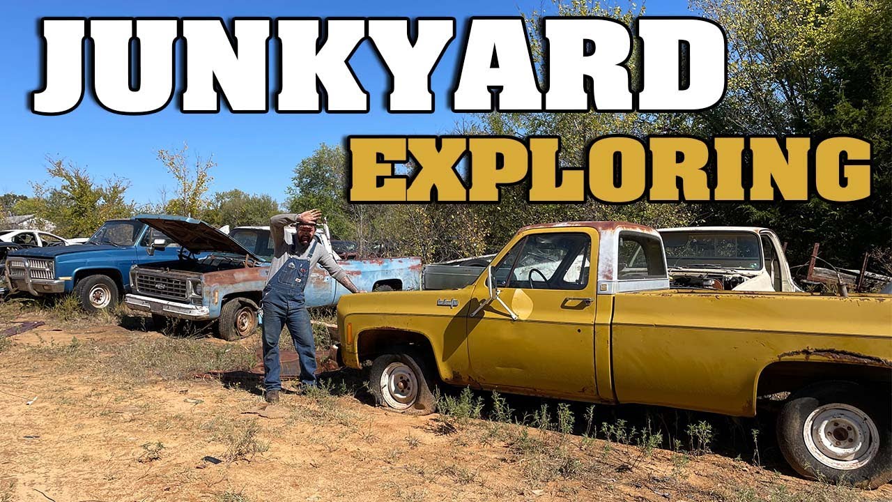 Puddin’s Fab Shop Junkyard Walk Through. His Favorite Find Yet, HIDDEN IN THE WOODS!