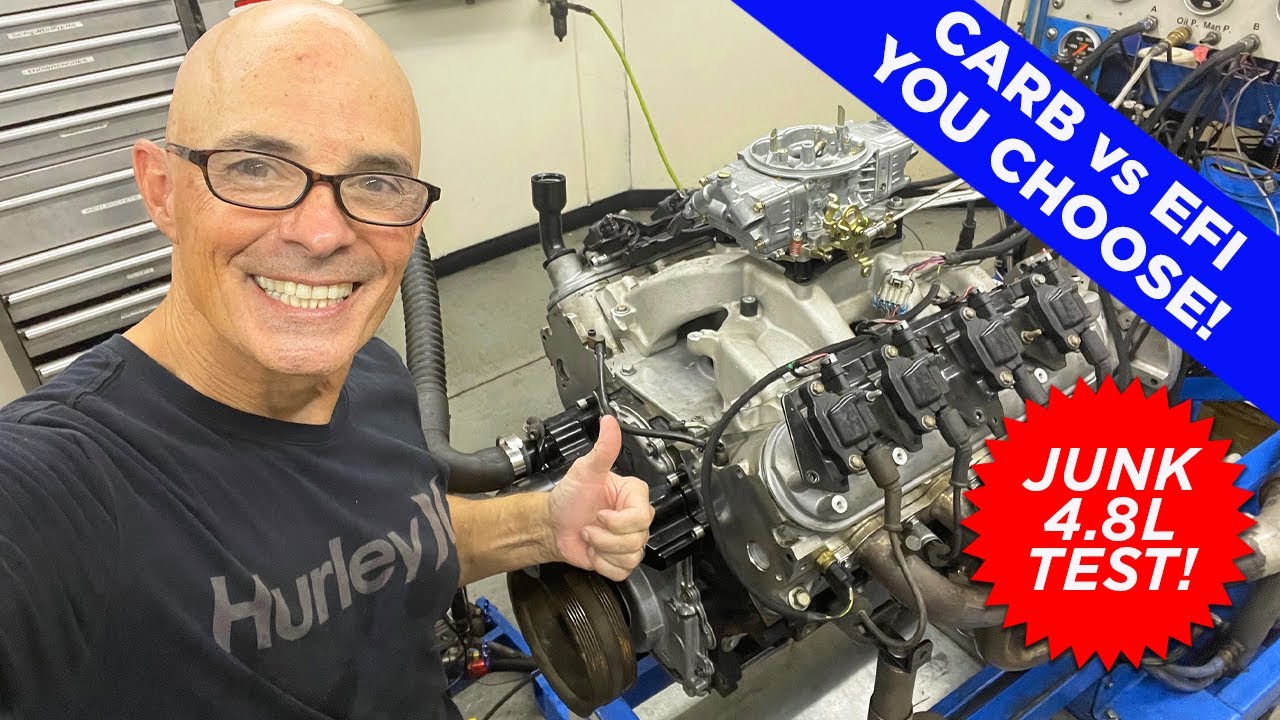 WHAT MAKES MORE HP ON A JUNKYARD 4.8L LS? CARBS OR EFI? EDELBROCK PERFORMER RPM & 750 v TRUCK EFI