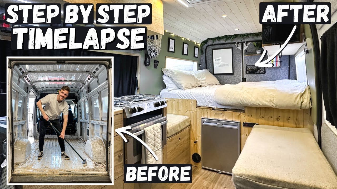 If You’ve Ever Thought About Building A Camper Van, Watch This! Complete Van Build Timelapse | Step by Step Amateur Build
