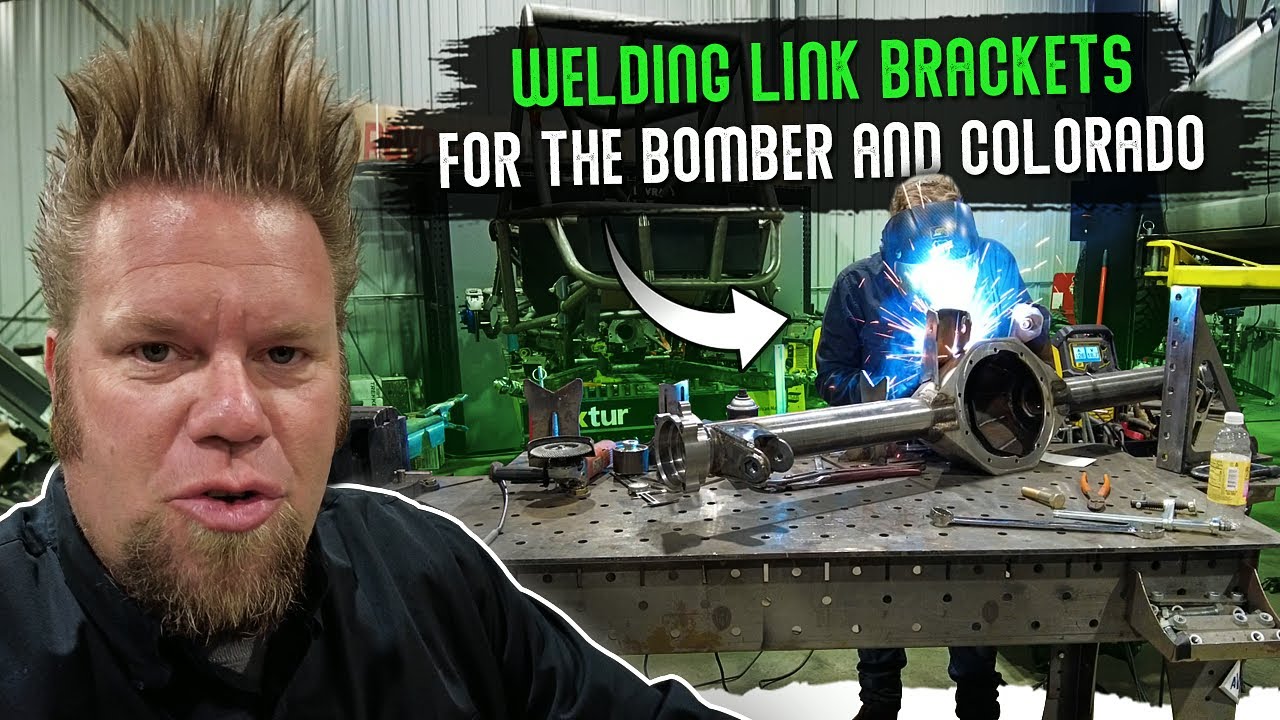 Ian Is Back At It In The Big Tire Garage, Welding Link Brackets To A Couple Axle Housings