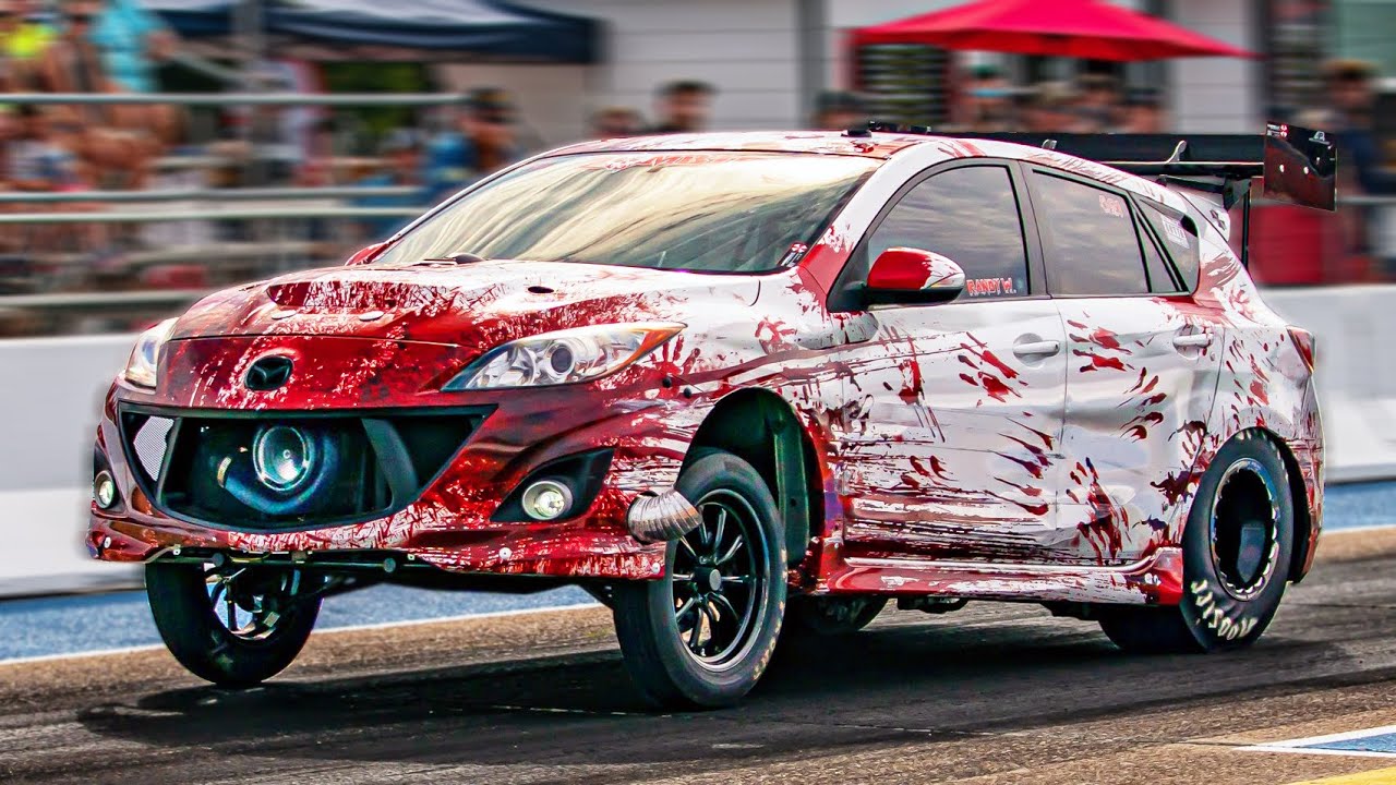 Drag Car Feature: ZOMBIE is a 110mm Turbo Mazdaspeed3 No Prep MONSTER