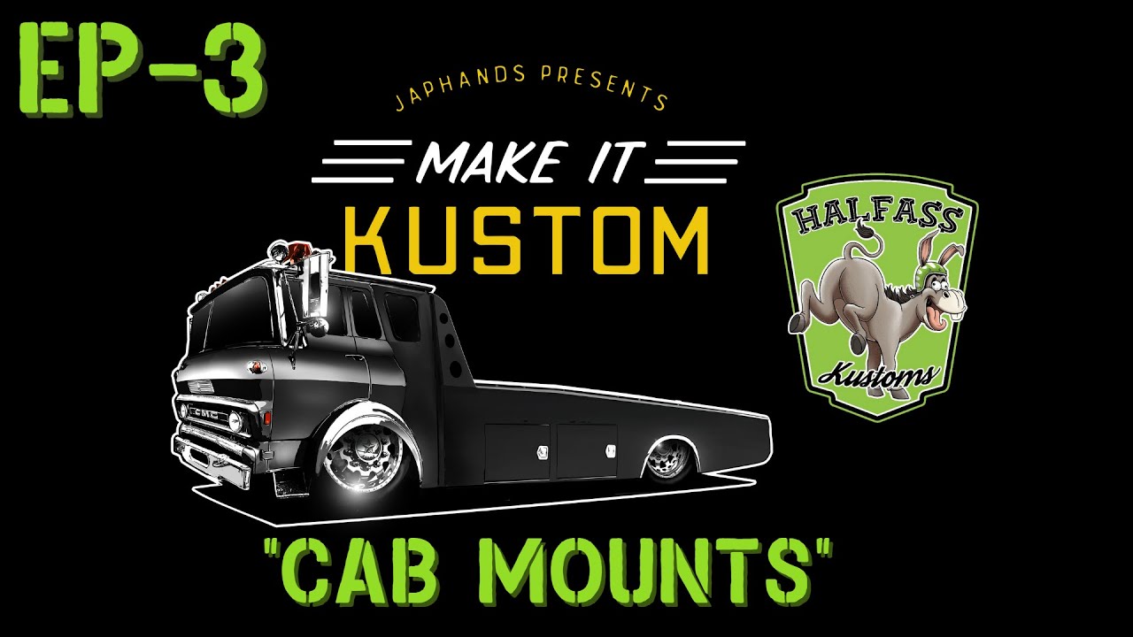 Make It Kustom, HalfAss Kustoms Cab Over Ramp Truck Build! 1971 GMC Fire Truck Ramp Truck Gets The Tilting Cab Mounted