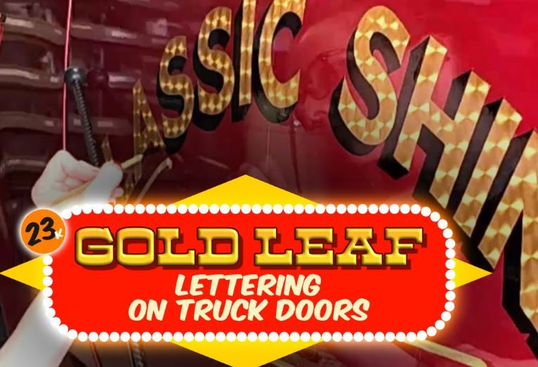 How It’s Done: Hot Rod Jen Letters A Truck Door With 23k Gold Leaf