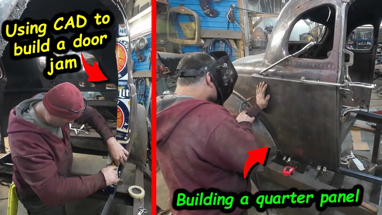 Halfass Kustoms 1935 Dodge Coupe Project: Rebuilding The Door Jam, And A New Quarter Panel. Man This Thing Is Rough.