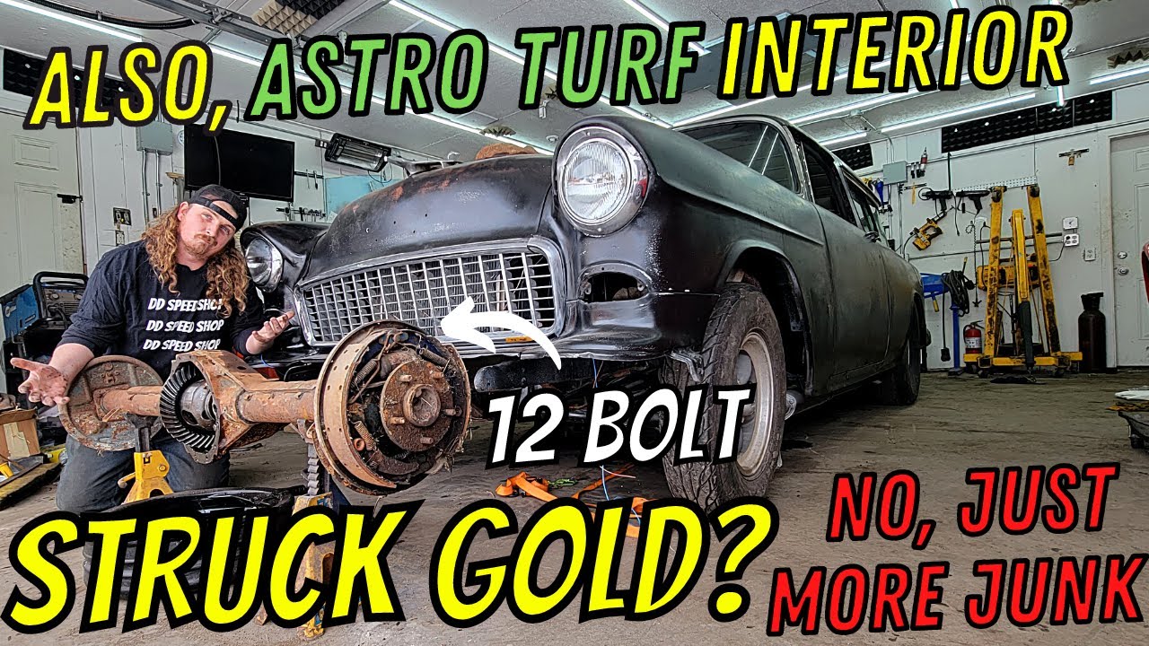 ABANDONED 1955 Chevy Nomad Update: Astro Turf And A Free 12 Bolt For The Nomad?