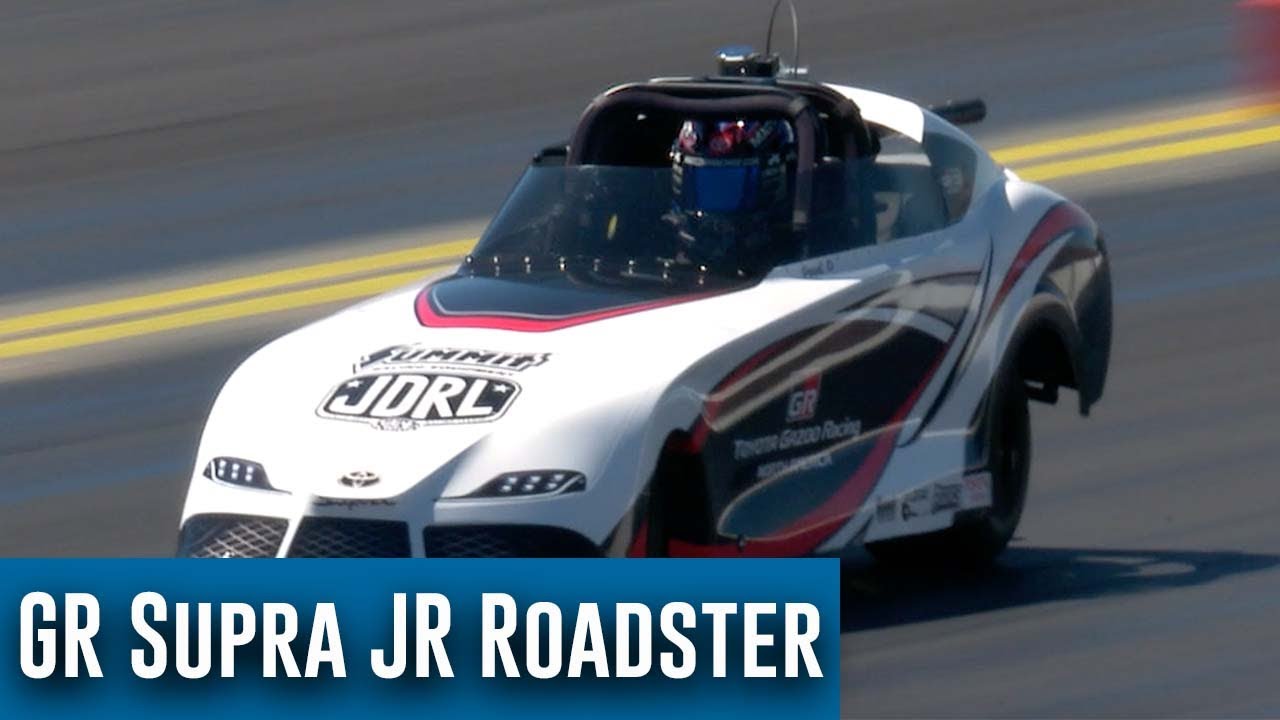 Antron Brown Makes FIRST Pass In The Toyota GR Supra Jr Roadster