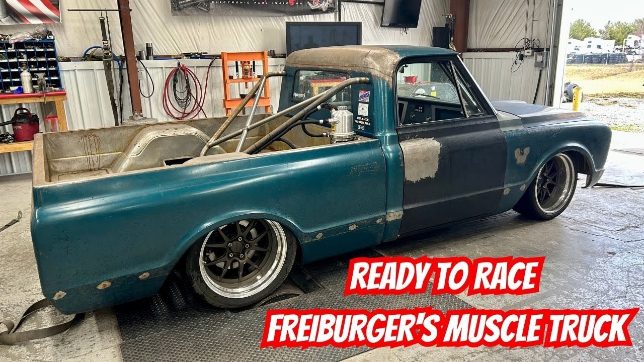 FINDING OUT WHY FINNEGAN’S LT4-SWAPPED ’67 CHEVY C10 BROKE AND HOW HE’S GETTING IT READY TO RACE FREIBURGER.