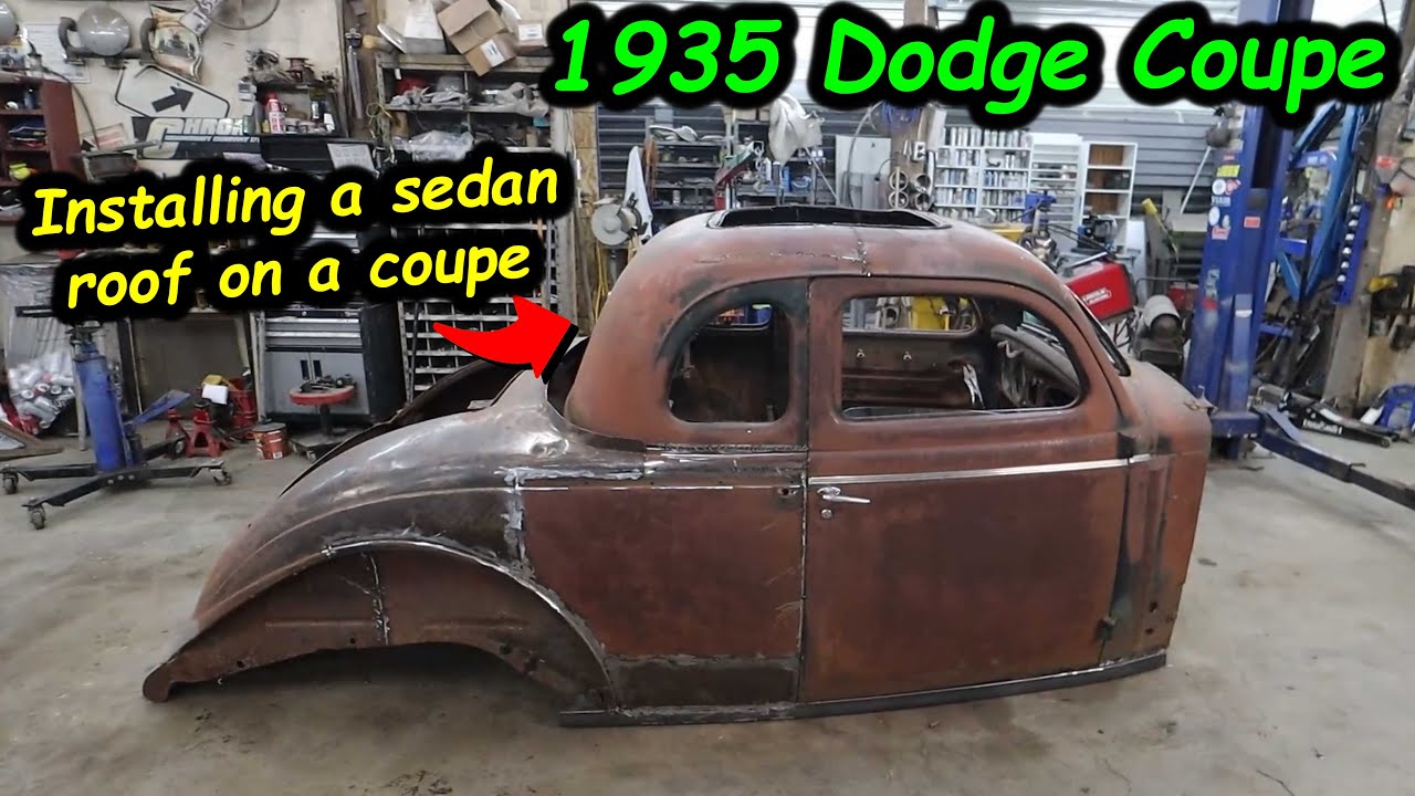 Halfass Kustoms 1935 Dodge Coupe Project: Making A New Roof Section For The 3 Window Coupe Project!