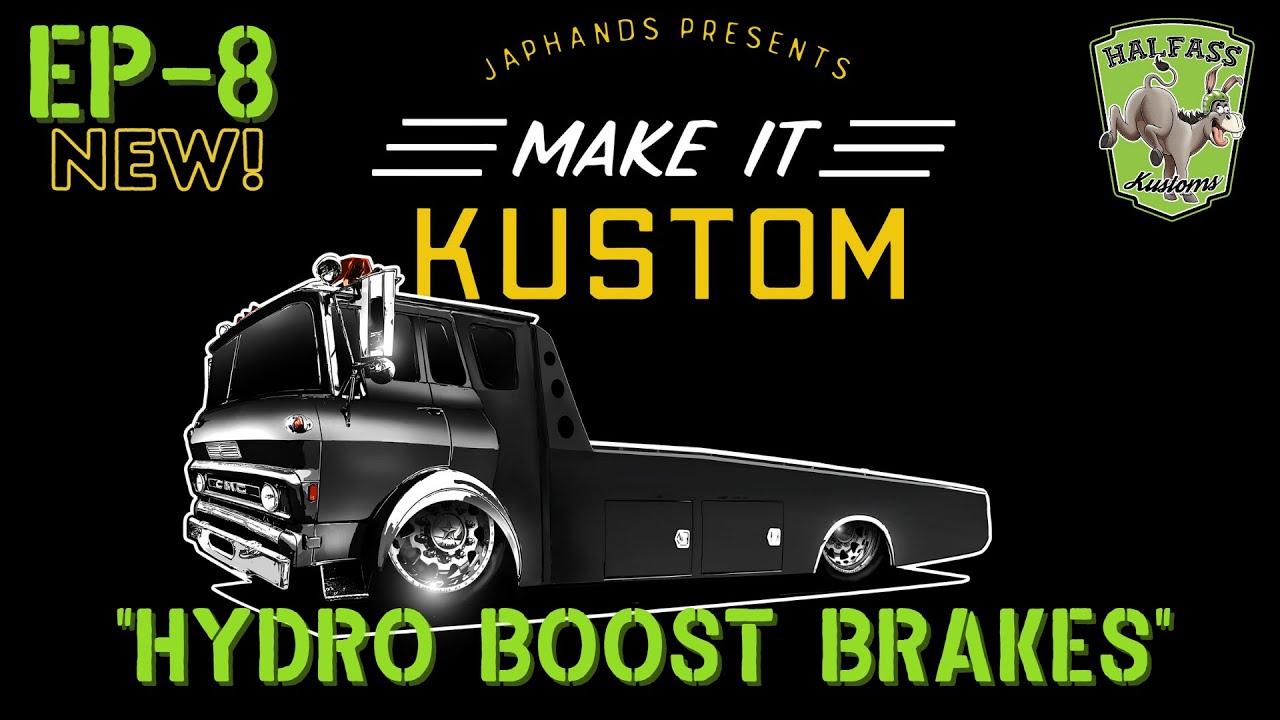 Make It Kustom, HalfAss Kustoms Cab Over Ramp Truck Build! The 1971 GMC Fire Truck Ramp Truck Gets A Custom Under Floor Hydro Boost Brake System That Tilts With The Cab