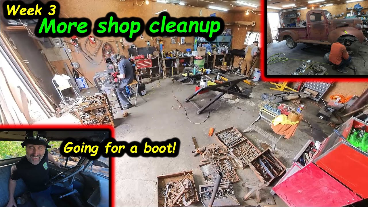 Halfass Kustoms Shop Fire Part 4: Week 3, Cleaning Up Tools And Sheds And Doing Maintenance On Summer Vehicles