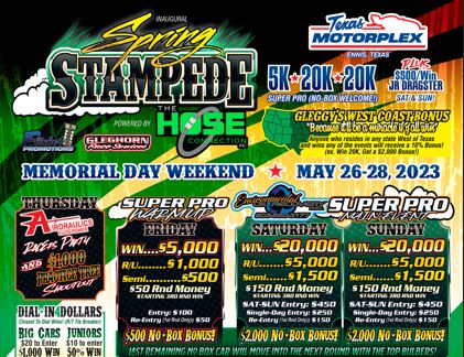 FREE LIVE STREAMING DRAG RACING: The Spring Stampede At The Texas Motorplex Is LIVE Right Now!