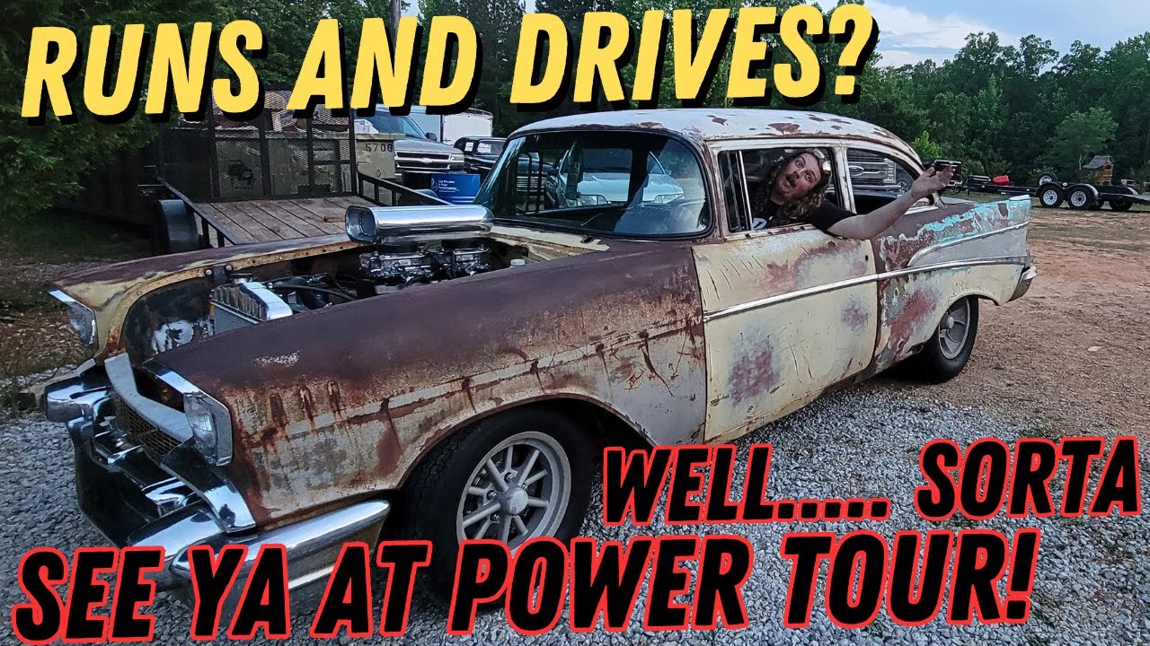 DD Speed Shop And Newbern Thrash On The ’57 For Power Tour Part 4. First Start And Drive Before 1,000 Road Trip?