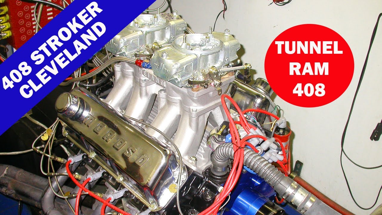 HOW TO MAKE 351 CLEVELAND POWER. TUNNEL RAM, STROKER 351C MODS, CUBES, CAM, HEADS AND DUAL QUAD!