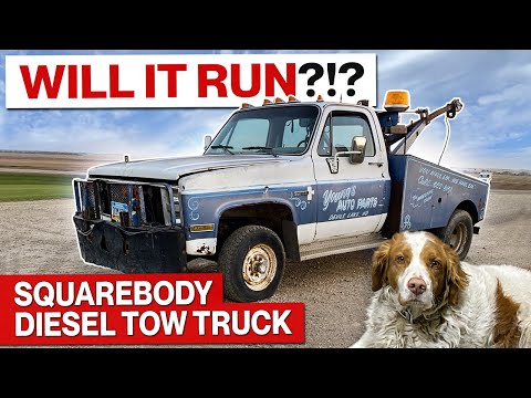 Mortske Tries To Revive A Squarebody Tow Truck!! Abandoned for 12 Years! Will the 6.2 Liter Chevrolet Diesel Run Again?!?