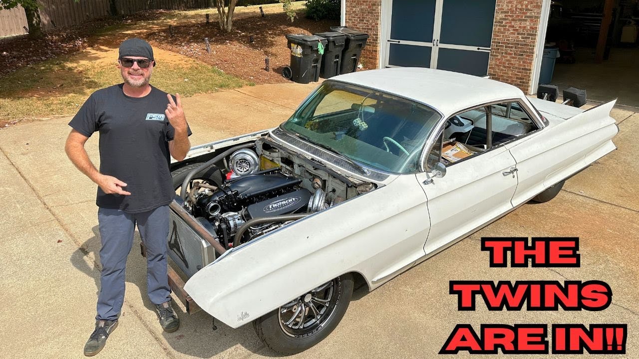 Finnegan Finally Mounted The Twin Turbos in His ’61 Cadillac Coupe DeVille! The Drag Caddy Is Getting Closer To Dragging!