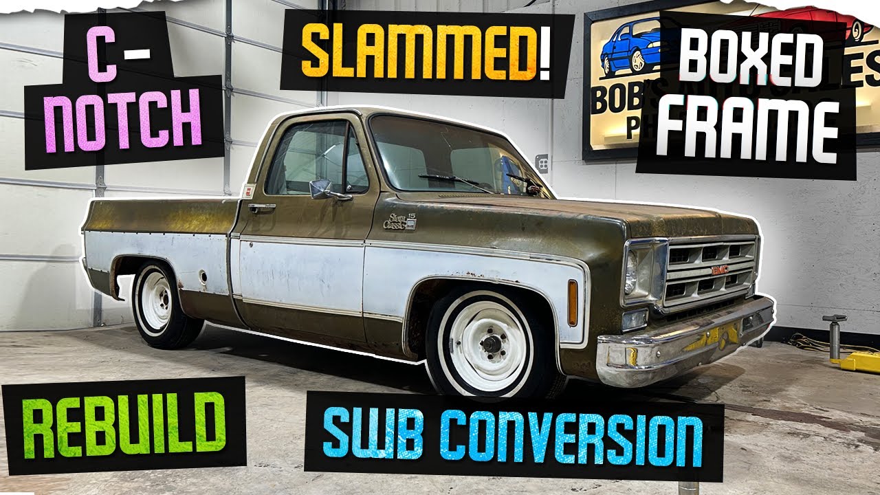 Squarebody Long Bed To Short Bed Conversion: Lowering, Rebuilt Suspension, Custom Fabrication, MORE!